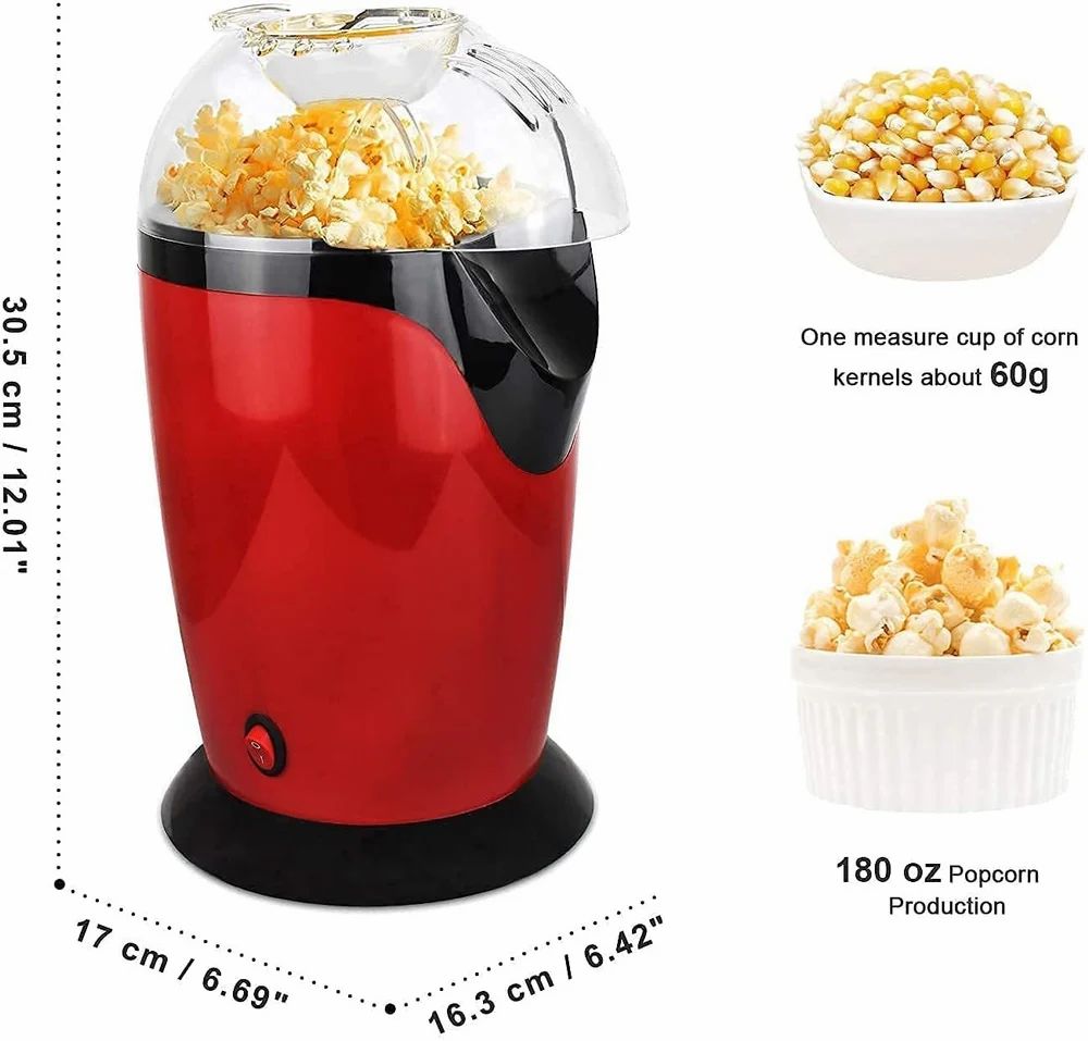 Portable Electric Popcorn Maker – Fresh Popcorn Anytime